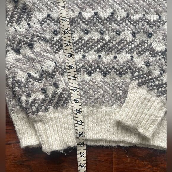 Loft Women’s Sweater Wool Alpaca Sweater Fair Isle Nordic Print - Picture 5 of 9
